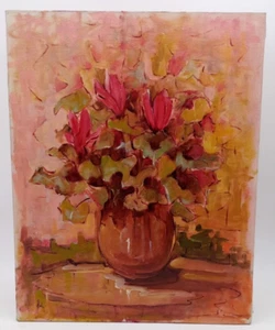" CICLAMINI " ADORNI 1997 40X50 DIPINTO OLIO SU TELA CERTIFICATO - Imagen 1 de 3