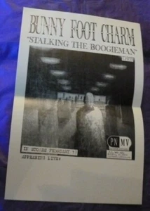 BUNNY FOOT CHARM POSTER 11"x 17" STALKING THE BOOGIEMAN ROCK PUNK IN MY VITAMINS - Picture 1 of 1