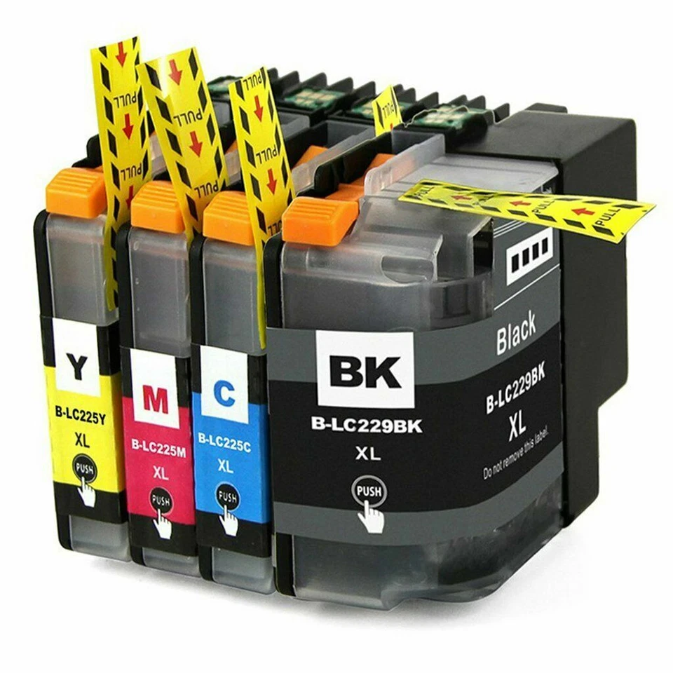 non-OEM LC229XL Black & LC225XL CMY Ink Cartridges For MFC-J5320DW MFC-J5620DW - Image 1 of 1