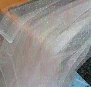 Spitzenstoff bunte Streifen bestickt Tüll Stoff DIY Tutu Rock Party Dekor - Bild 1 von 6