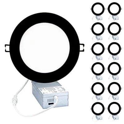 POPANU Luz Empotrada Ultra-Fina Sin Canless 6 Pulgadas Negro Surtido Tamaños, Colores  Foto 1 de 4