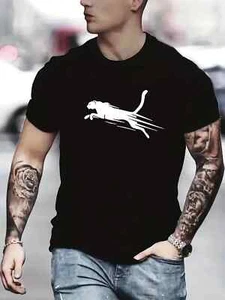 Fashion Simplicity Print T Shirt For Men Summer Quick Dry Sports T-Shirts Casual - Picture 1 of 3