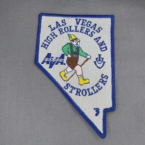AVA Las Vegas High Rollers & Strollers Walking Club Nevada Cutout Iron On Patch - Picture 1 of 2