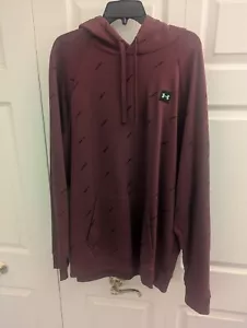 Under Armour Rival Logo Graphic Hoodie Burgundy Men’s XLT XL Tall NWT MSRP $65 - Picture 1 of 5