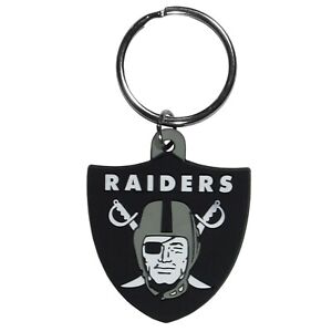 Las Vegas Raiders Logo Flexi Split Ring Key Chain NFL Football