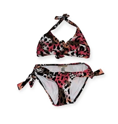 Beach House Women's 2 piece Leopard Print Bikini Set sz 14 Top & Size 8 Bottoms - Image 1 of 4