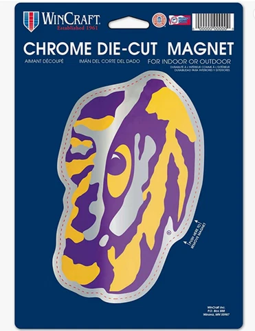 Official NCAA - Louisiana State University Chrome Magnet 6.25" x 9" - LSU Cover