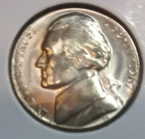 1967 Jefferson Nickel  P - BU - Uncirculated Cover
