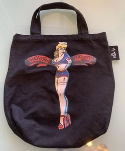 Kirsten Easthope Pray For A Good Tattoo NookArt Tote bag Rockabilly Sexy Pinup - Picture 1 of 18