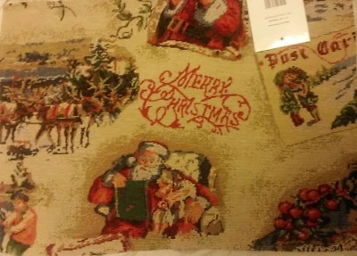 Set of 2 Tapestry Placemats, 13" x 19", WINTER, CHRISTMAS POSTCARD THEME # 3, VL - Image 1 of 4