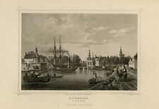 Antique Print-ALKMAAR-CANAL-SHIPS-NETHERLANDS-Terwen-Oeder-1863