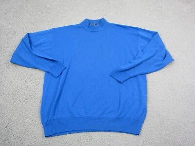 Raffi Linea Uomo Sweater Mens Large Blue 100% Wool Adult Knit Made in Italy - Image 1 of 4