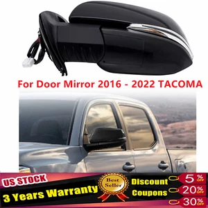For Door Mirror 2016-2022 TACOMA Heated Turn Signal BSD PTM Cap Left Driver Side - Picture 1 of 20
