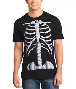 T-Shirt Skelettrippe Käfig Leuchten im Dunkeln - Bild 1 von 3