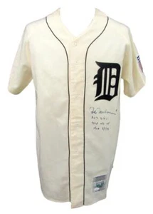 Hal Newhouser HOF signiert/inseriert Tigers weiß Mitchell & Ness Trikot JSA 150604 - Bild 1 von 5