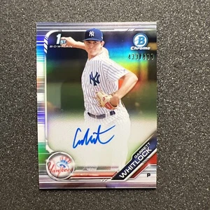 2019 Bowman Chrome GARRETT WHITLOCK #CPA-GW Rookie AUTO 433/499 - REFRACTOR CARD - Picture 1 of 4