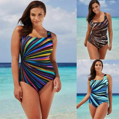 Ladies Summer Tummy Control Monokini Bikini Swimming Costume Swimwear Swimsuit - Image 1 of 4