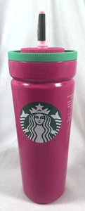 NUEVO CON ETIQUETAS 2024 ROSA STARBUCKS TAZA FRÍA AISLADA AL VACÍO PAJITA A PRUEBA DE FUGAS 24 OZ TAPA VERDE - Imagen 1 de 10