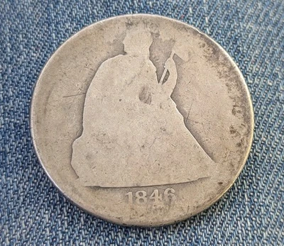 1846-O dólar libertad sentada lowball fecha rara Foto 1 de 2