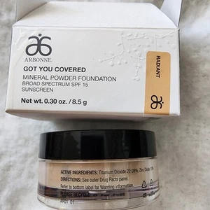 Arbonne Mineral Powder Foundation RADIANT -w/ SPF 15 Sunscreen .3 Oz - Picture 1 of 3