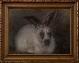 Unknown artist: Rabbit, oil painting - Picture 1 of 9