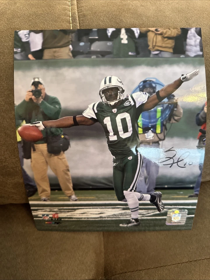 Foto 8x10 firmada por Santonio Holmes de los New York Jets Foto 1 de 1