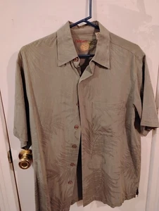 Caribe Hombre Verde Claro Manga Corta Con Botones Talla Mediana  - Imagen 1 de 3