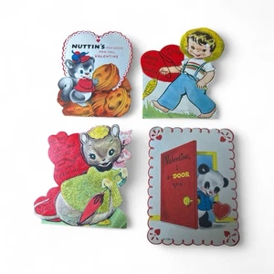 Vintage Valentinstag Karte 4 Stück (SKU: VDC01) - Bild 1 von 8