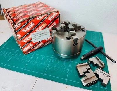 80mm 4 Mordaza Auto Centro Portabrocas Hilo 1 1/2 x 8 Tpi (Ex Display - Imagen 1 de 4