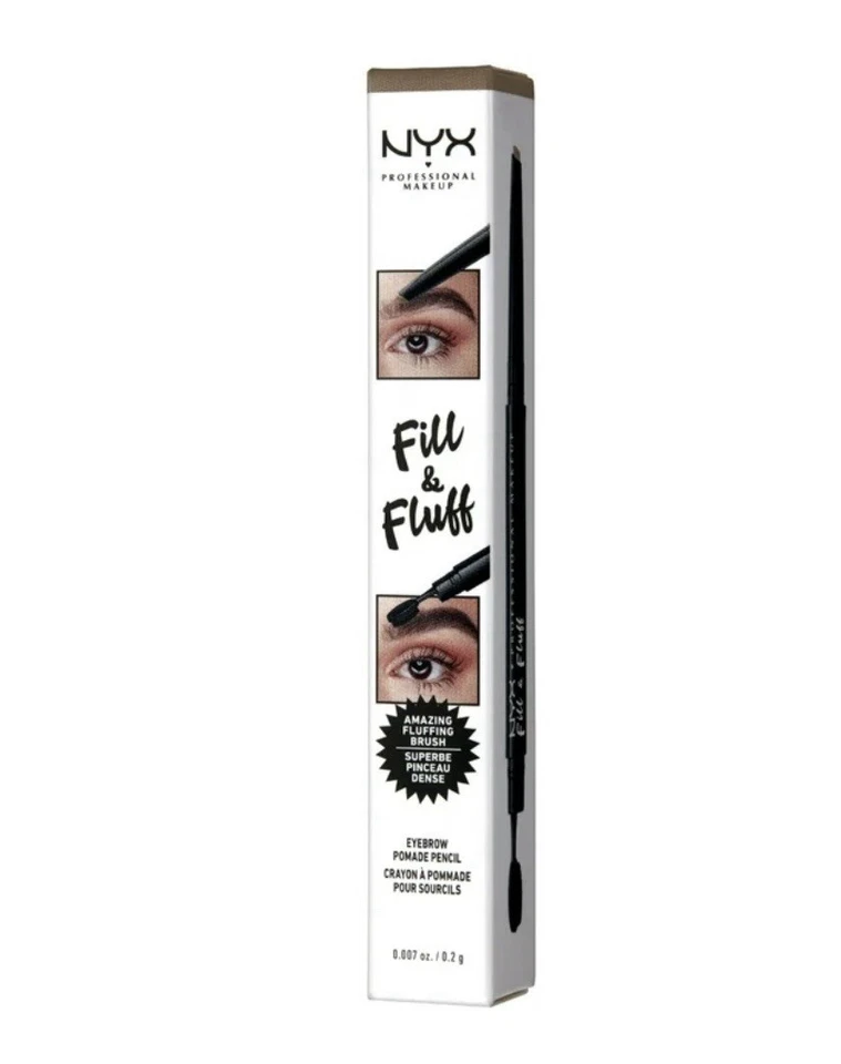 NYX Professional Eyebrow Pencil Makeup Fill & Fluff Pomade, Taupe BRAND NEW - Image 1 of 4