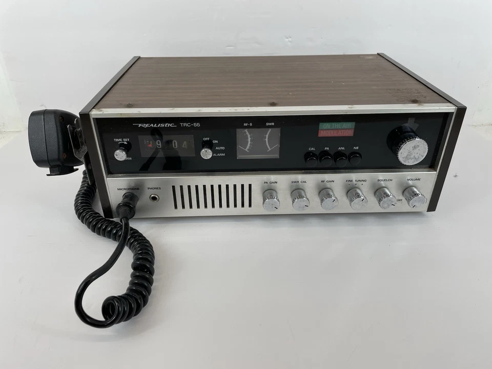 Vintage Realistic TRC-55 CB Transceiver Type No 21-151 With Mic Power Cord Works - Image 1 of 4