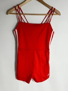 Adidas Playsuit Adicolor Classics | Ladies | Red/White | Size 12 - Picture 1 of 8