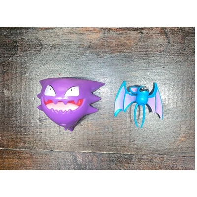 Juego de Figuras Pokemon Gengar y Zubat Púrpura Azul Vinilo Juguetes Coleccionables Foto 1 de 4
