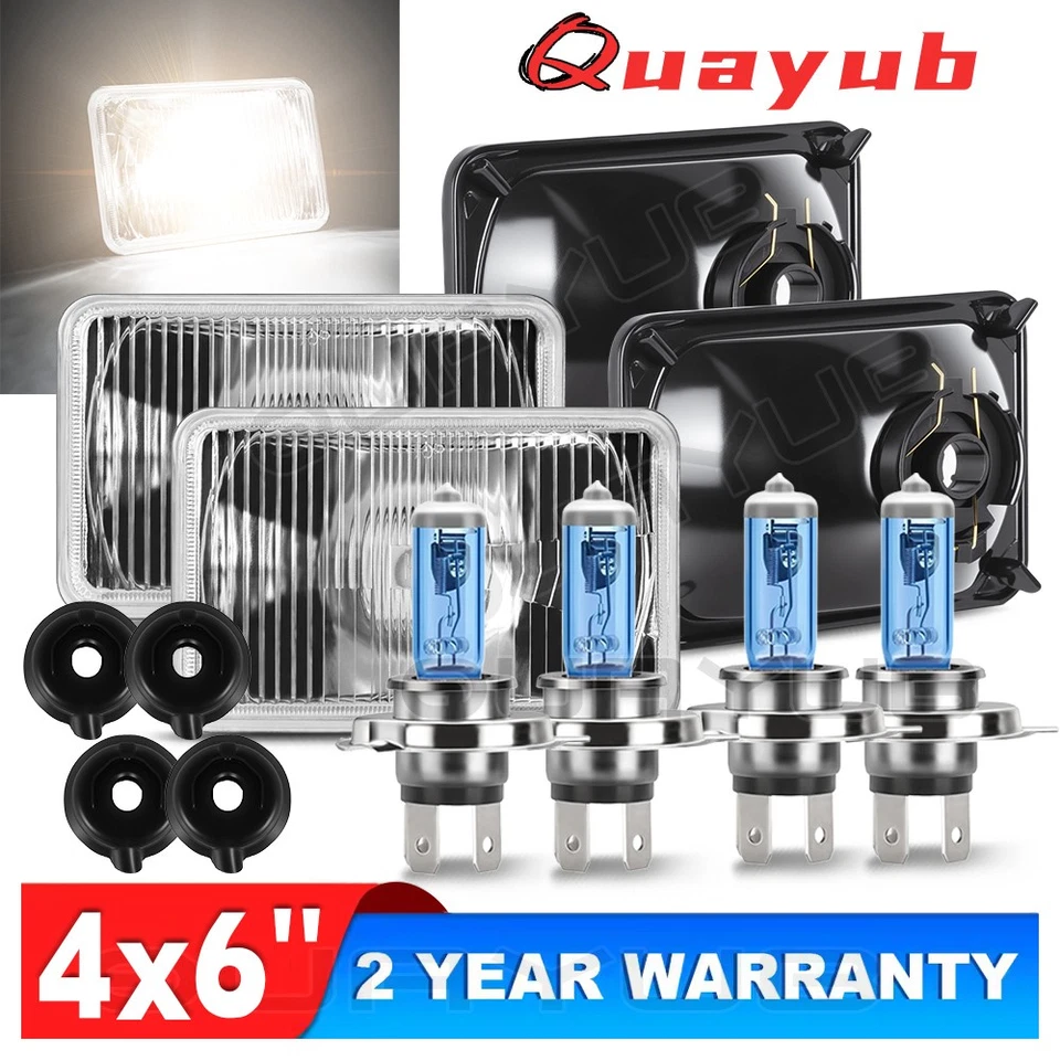 Faros 4x6" H4 haz alto bajo 4200K para Freightliner Classic XL Kenworth C500 Foto 1 de 4