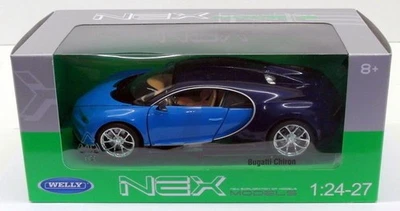 Welly 1/24 Scale Diecast  24077W - Bugatti Chiron - Black Blue - Image 1 of 4
