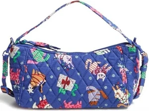 Vera Bradley Mini Slouchy Bucket Crossbody Bag Catnip Christmas - Picture 1 of 3