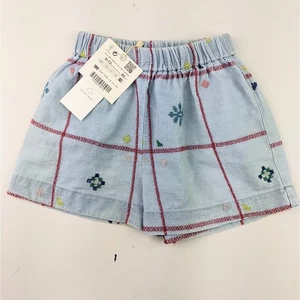 Zara bestickte Jeansshorts 9-12 Monate - Bild 1 von 3