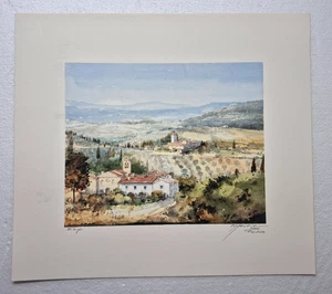 2002 Khosrow Salehi Pencil Signed Watercolor Print, Toscana, III A/P - Picture 1 of 8