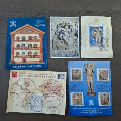 Vatican 1994/98 Set sheets stamps (Michel Block 14/18) nice used - Image 1 of 2