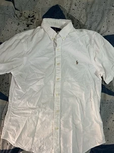 Ralph Lauren Oxford Shirt Slim Fit Button Down Long Sleeve Mens L AUTHENTIC - Picture 1 of 6