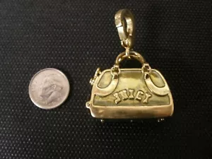 Juicy Couture Green Bowler Bag/Pet Carrier with Yorkie Charm - Picture 1 of 7