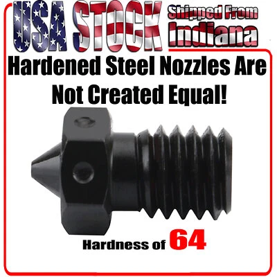 V6 Nozzles Hardened Steel for High Temp and Abrasive Filaments, V6 Hotend Nozzle - Image 1 of 4