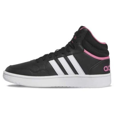 ADIDAS HOOPS 3.0 MID BIANCO NERO SCARPE DONNA  SPORTIVE SNEAKERS BASKET - Immagine 1 di 4