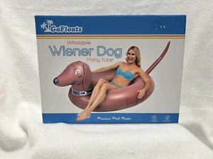 GoFloats Wiener Hund Party Schlauch Pool aufblasbar Floß Schwimmer NEUWERTIG - Bild 1 von 3