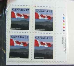 Canada Inscription  Block Stamp Scott# 1356 Flag & Hills (note)1991-98 MNH L530 - Picture 1 of 1