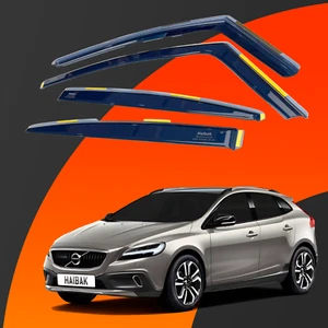 Volvo V40 MK2 2012-2019 5 Doors Hatchback 4pc Haibak Wind Deflectors Tinted - Picture 1 of 10