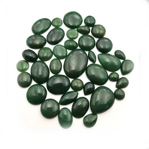 Natural Aventurine Cabochon Mix Shape Loose Gemstone Lot 12*15-28*37 MM 107 CT - Picture 1 of 5
