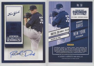 2015 Panini Contenders Prospect Ticket Blue Foil Rookie Davis #50 Auto