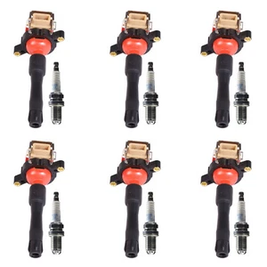 NGK Spark Plug & Racing Ignition Coil For 1997-2002 BMW X5 Z3 320i 3.0L L6 - Picture 1 of 5