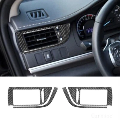 2pcs Carbon Fiber Dashboard Side Air Vent Sticker Trim For Toyota Camry 2012-14 - image 1 of 4